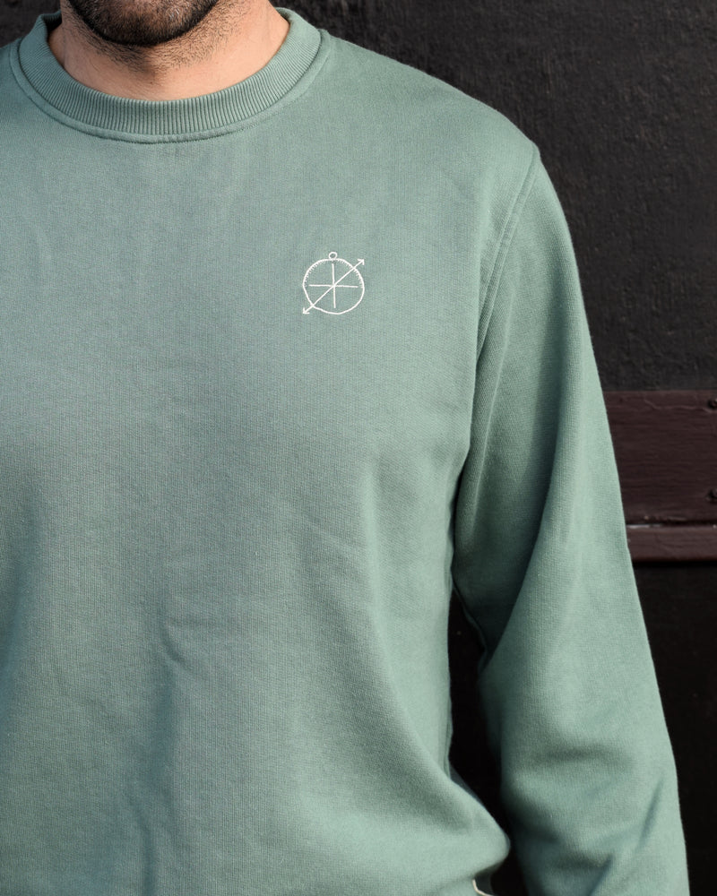 Astrolabe - Seapath Men Sweatshirt Organic Cotton Dark Ivy