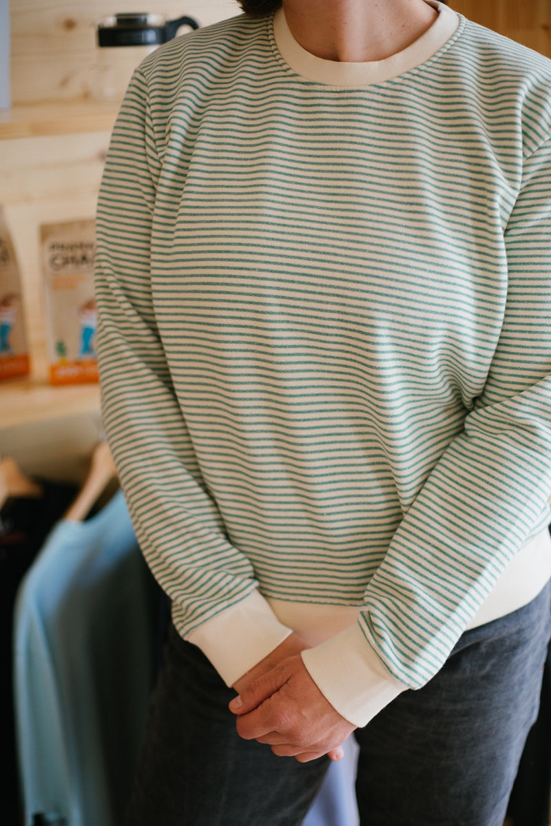 Byron - Seapath Women Sweatshirt Deadstock Cotton Green/Ecru