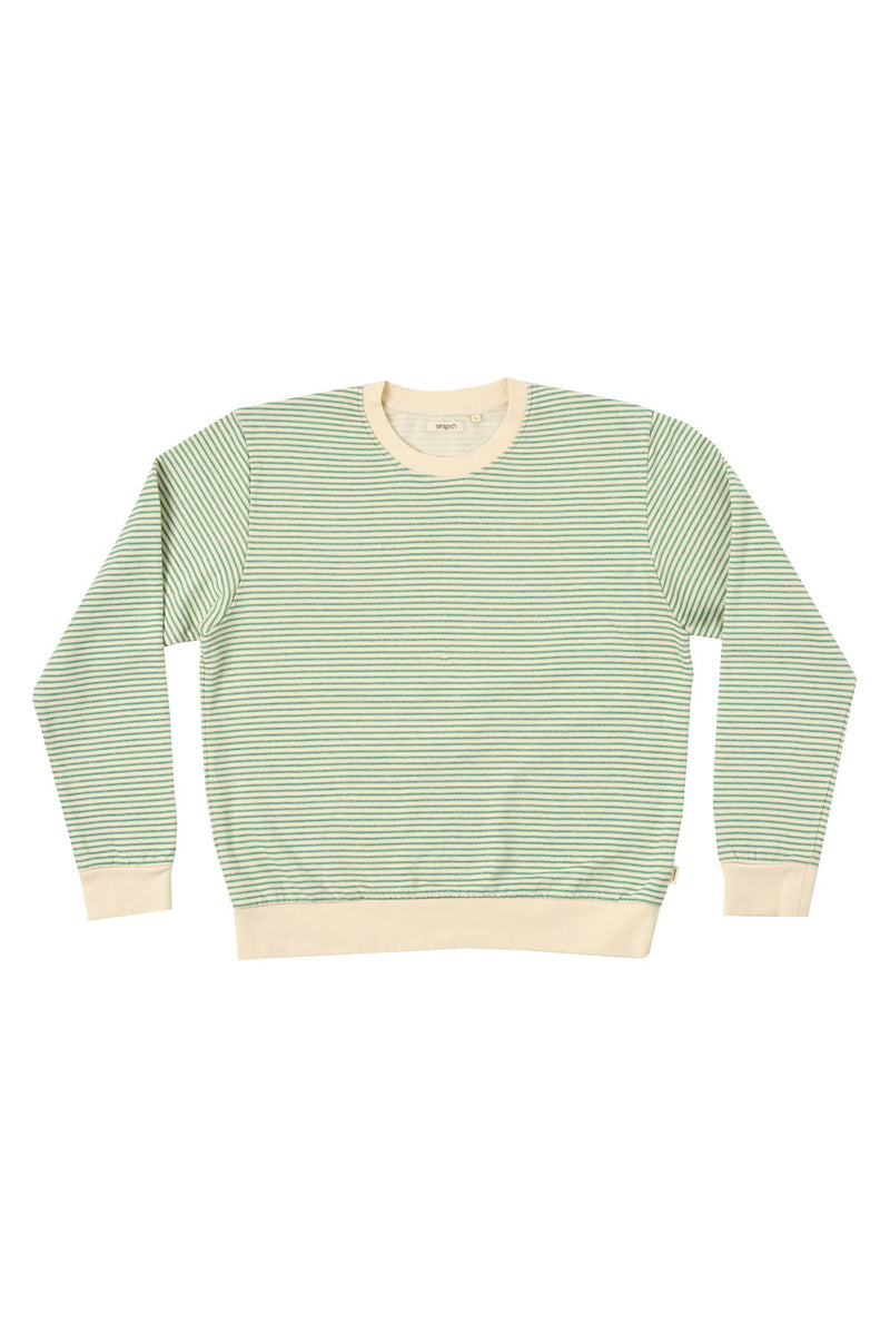 Byron - Seapath Women Sweatshirt Deadstock Cotton Green/Ecru