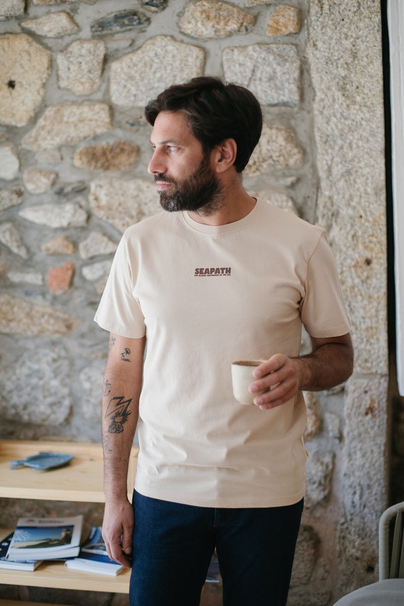 Coffee & Nata - Seapath T-shirt Men Deadstock Cotton Ivory