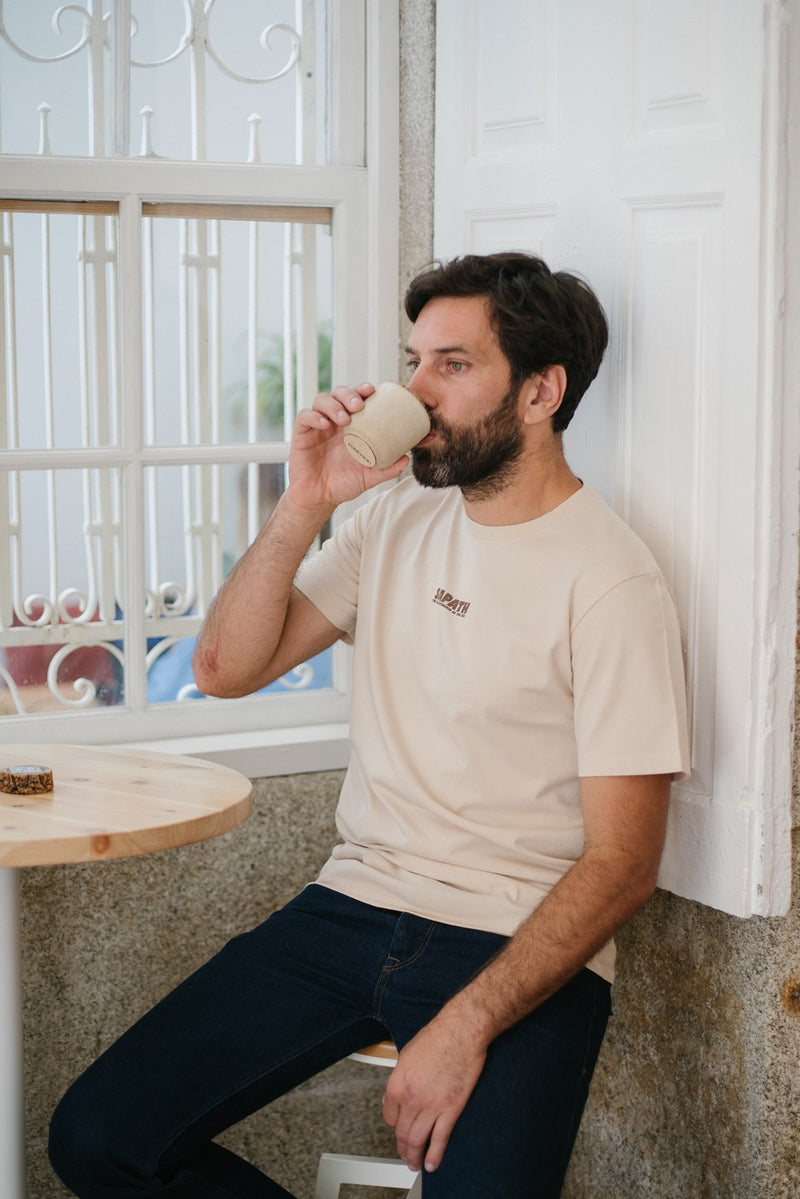 Coffee & Nata - Seapath T-shirt Men Deadstock Cotton Ivory