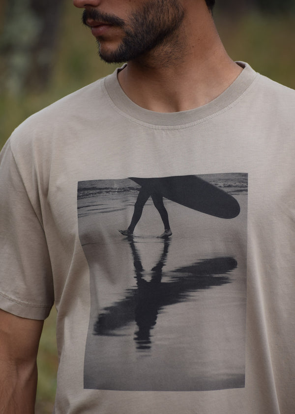 Frouxeira - Seapath Men T-shirt Organic Cotton from Deadstock Taupe