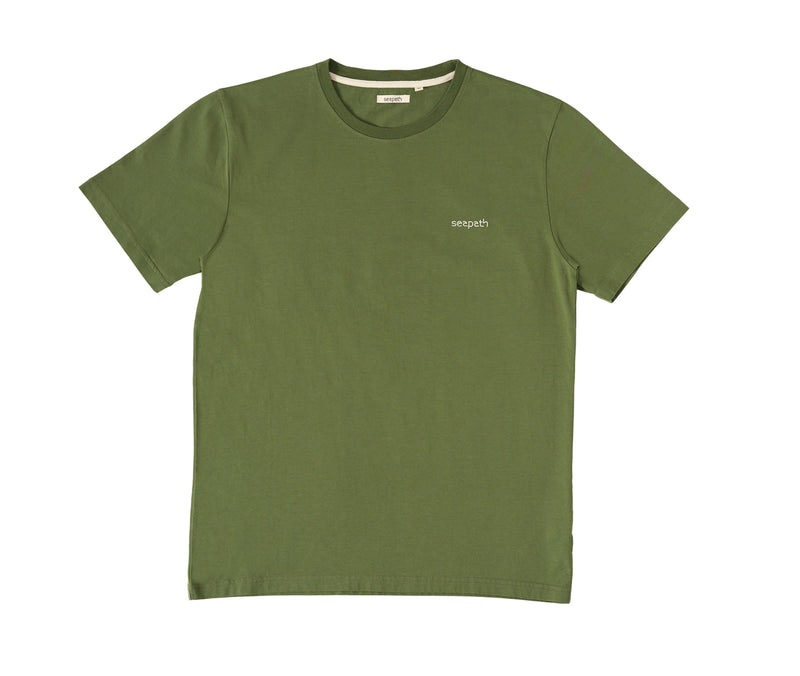 Seapath Männer T-shirt Bio-Baumwolle aus Deadstock Olive