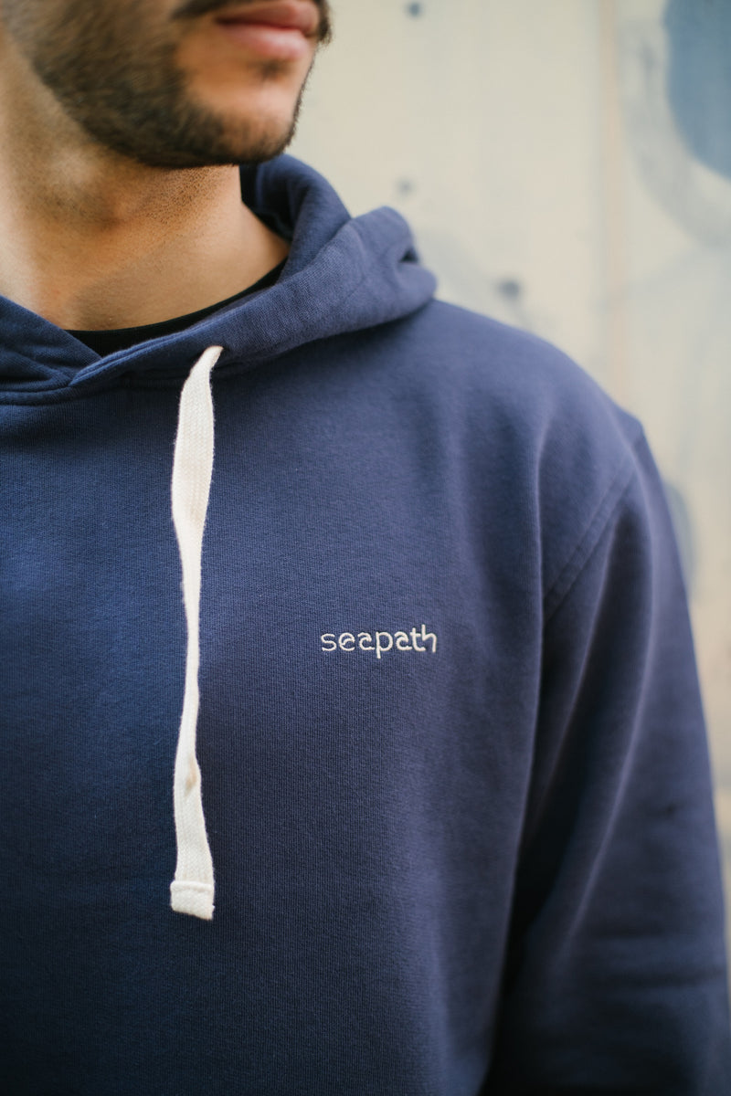 Seapath Unisex Hoodie Organic Cotton from Deadstock Navy Blue