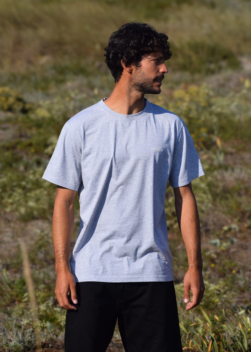 Seapath Men T-shirt Organic Cotton from Deadstock Heather Gray