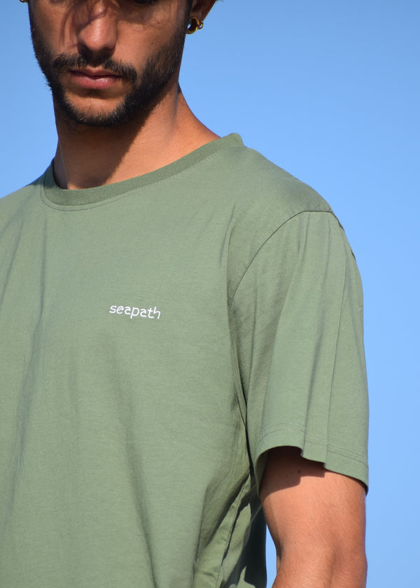 Seapath Männer T-shirt Bio-Baumwolle aus Deadstock Olive