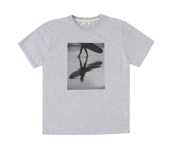 Frouxeira - Seapath Men T-shirt Organic Cotton from Deadstock Heather Gray