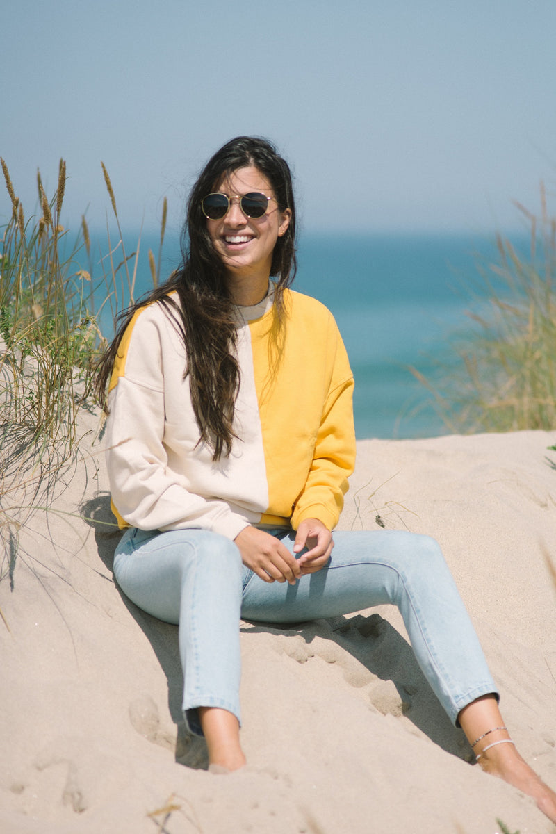 Ribeira - Seapath Sweatshirt Frauen Bio und Recycelte Baumwolle Artisans Gold