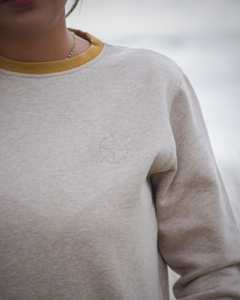 Astrolabe - Seapath Sweatshirt Frauen Baumwolle aus Deadstock Beige