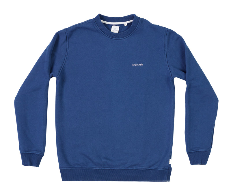 Seapath Men Sweater Organic Cotton Navy Blue