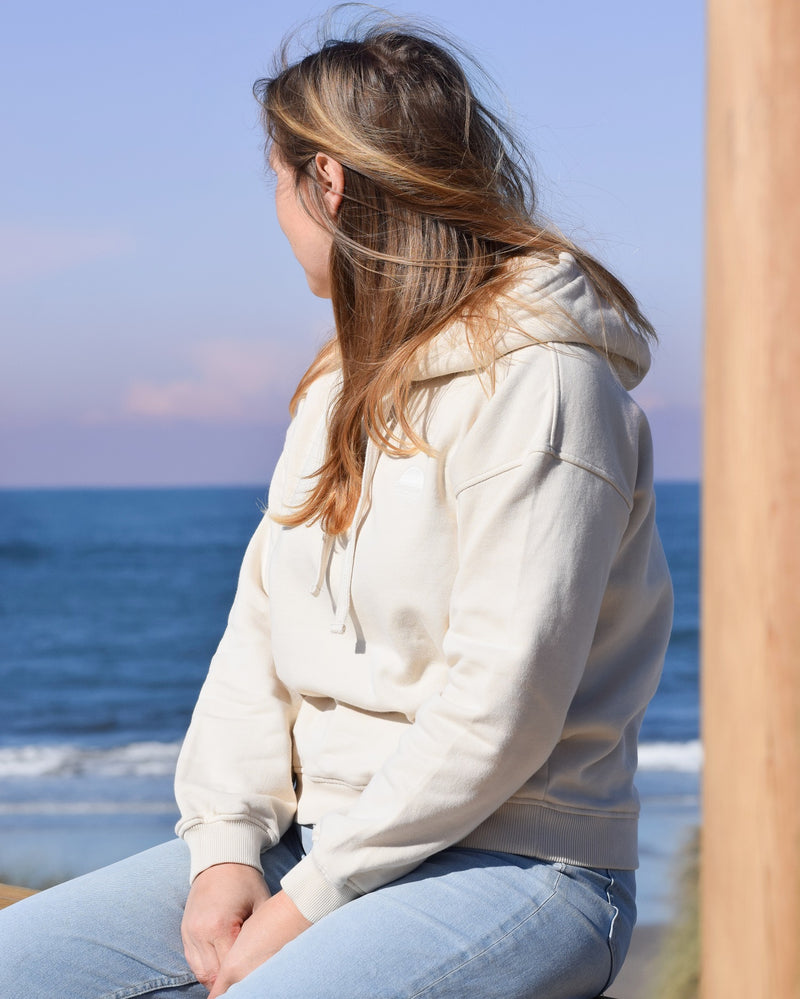 The Sun - Seapath Women Hoodie Organic and Recycled Cotton Sand