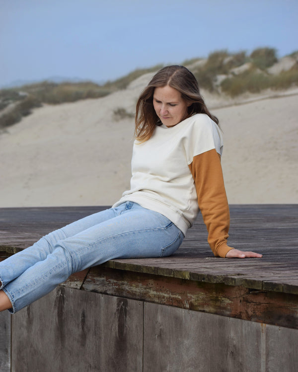 Golden Hour - Seapath Sweatshirt Frauen Bio-Baumwolle Brown