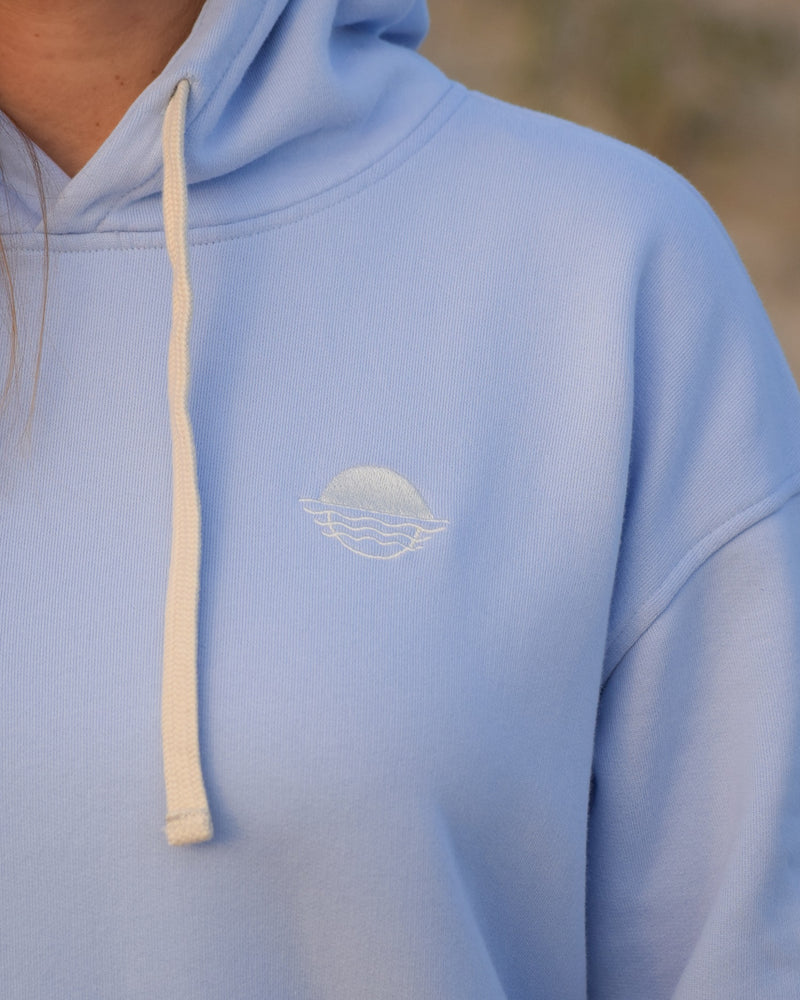 The Sun - Seapath Women Hoodie Organic and Recycled Cotton Light Blue